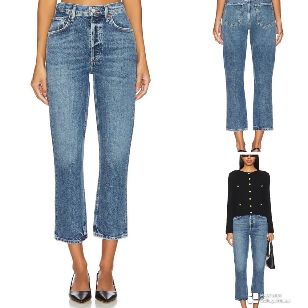 Agolde Riley high rise straight crop jeans - Picture 1 of 10